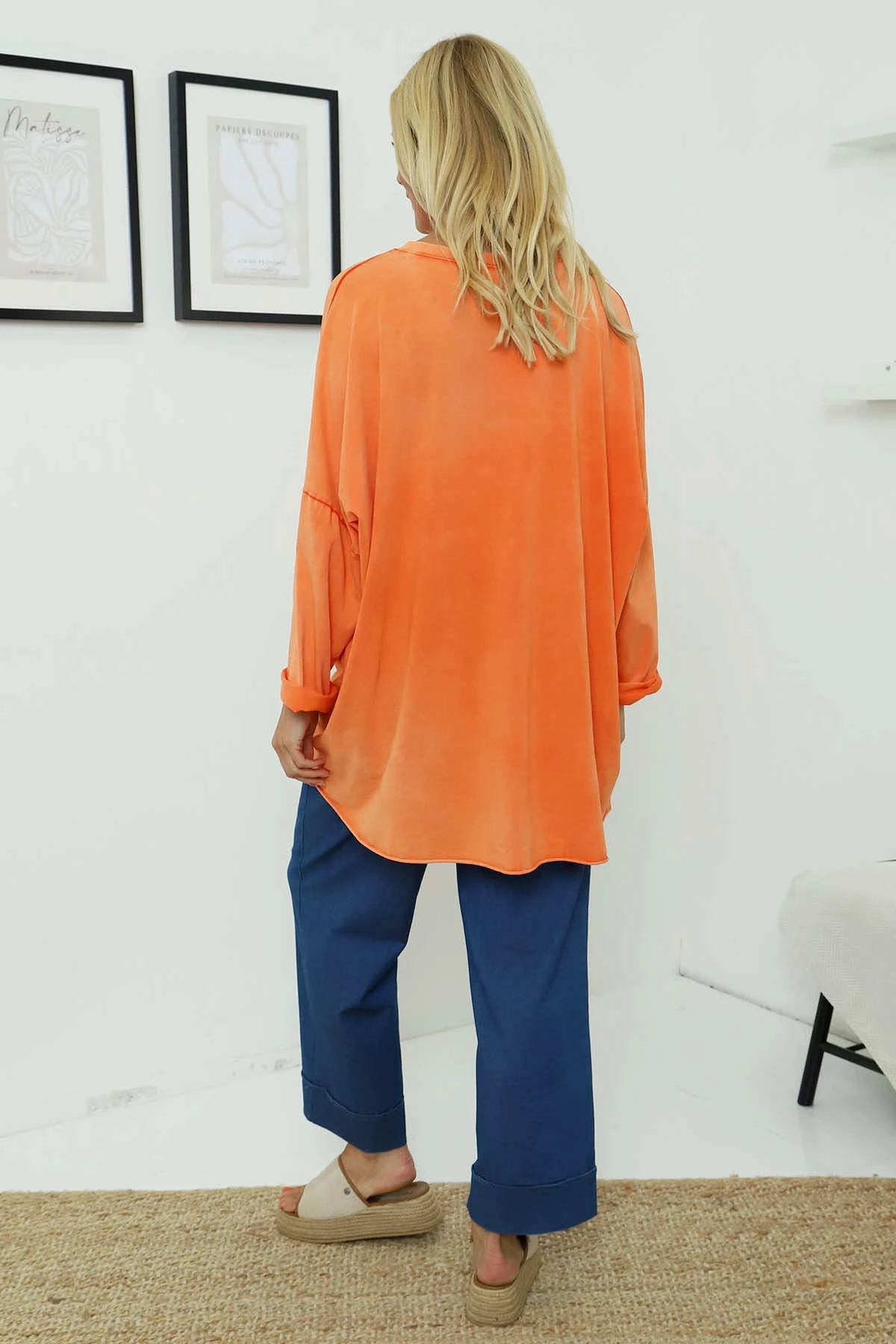 Maritza Slouch Cotton Top Orange 6 Maritza Slouch Cotton Top Orange - Image 4