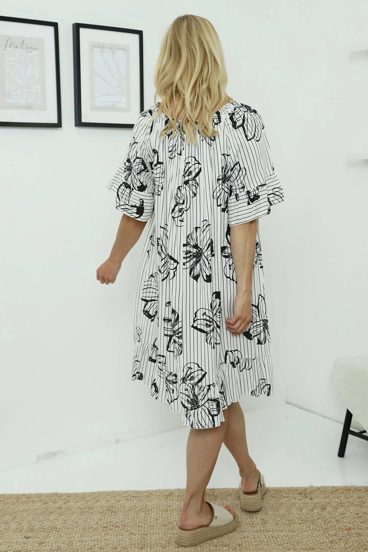 Fabiola Print Bardot Tunic Black 6 Fabiola Print Bardot Tunic Black - Image 4