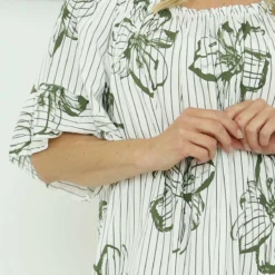 Fabiola Print Bardot Tunic Khaki 8 Fabiola Print Bardot Tunic Khaki -Kitandkaboodal Store IMG 8010 845dffd0 8421 41b3 8723 4e4411c249bc