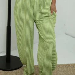 Nina Stripe Linen Trousers Green 7 Nina Stripe Linen Trousers Green -Kitandkaboodal Store IMG 8018 9a63d3e9 20ff 45be 87d4 624841a378c2