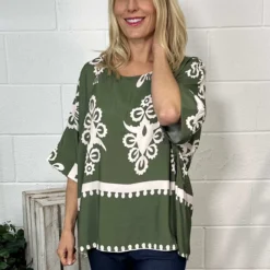 Pixie Print Top Khaki 8 Pixie Print Top Khaki -Kitandkaboodal Store IMG 8044 68219b21 675b 4998 9f35 74636a6f7aaa