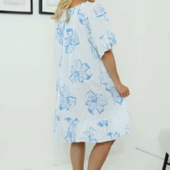 Fabiola Print Bardot Tunic Powder Blue 9 Fabiola Print Bardot Tunic Powder Blue -Kitandkaboodal Store IMG 8045 7548008f 5c60 40c8 bfd5 8849c2fd7dc2