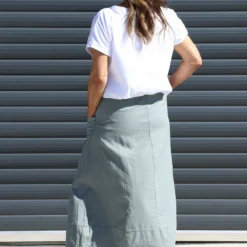 Darana Linen Skirt Sage Green 9 Darana Linen Skirt Sage Green -Kitandkaboodal Store IMG 8056 0d9959bb bfb5 4edd 9c15 336624defd32