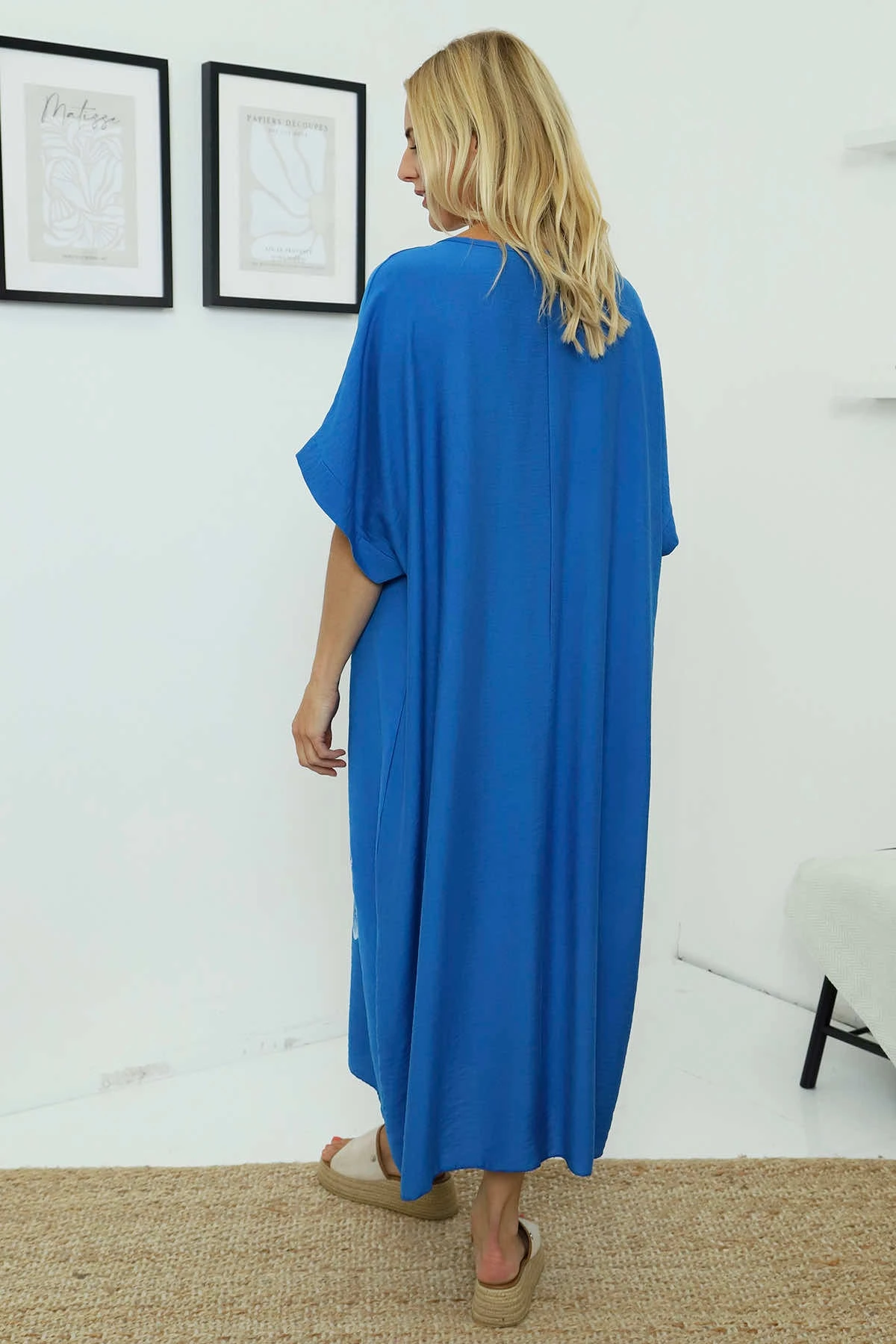 Bernadetta Flower Dress Cobalt 6 Bernadetta Flower Dress Cobalt - Image 4