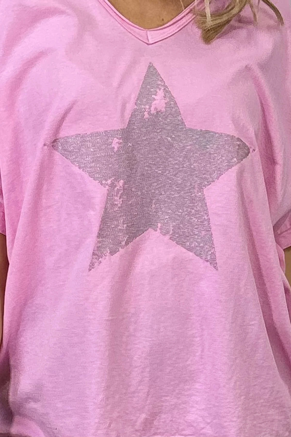 Imani Star Cotton Tee Fuchsia 5 Imani Star Cotton Tee Fuchsia - Image 3