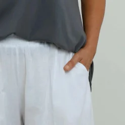 Clarisse Button Pocket Linen Trousers White -Kitandkaboodal Store IMG 8096 4f82f9e5 8d7c 4fba bbc1 6083009d3535