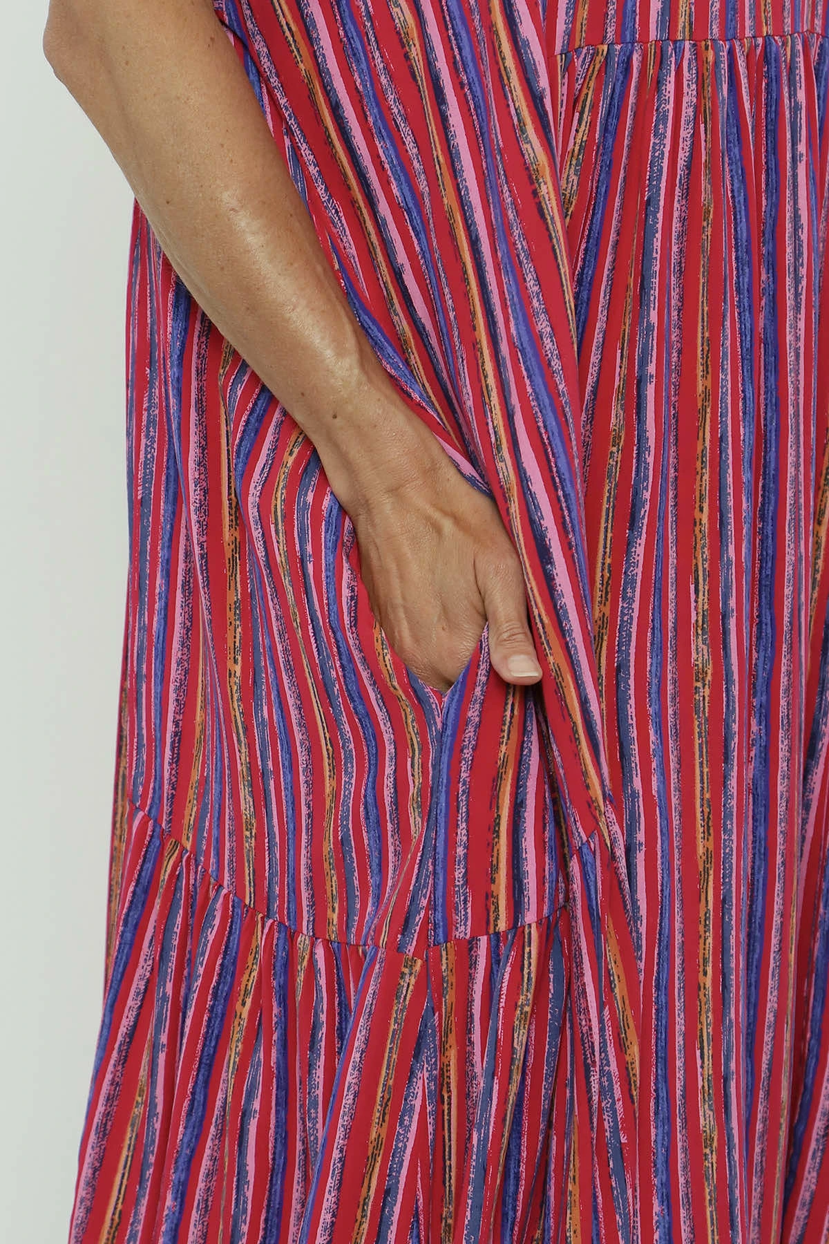 Romia Stripe Dress Hot Pink 5 Romia Stripe Dress Hot Pink - Image 3