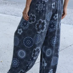 Clovia Floral Print Harem Trousers Charcoal -Kitandkaboodal Store IMG 8138 324a107b 2e27 4d12 84f5 d820668ead15