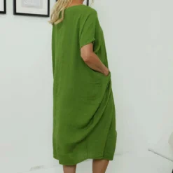 Fenella Linen Dress Olive -Kitandkaboodal Store IMG 8148 14a9b1cf 9e25 4a48 8c49 64fff3360fb7
