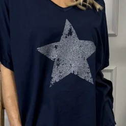 Imani Star Cotton Tee Navy -Kitandkaboodal Store IMG 8148 a7018df6 7eb5 4aa3 bed9 0de245b5b12d