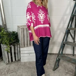 Pixie Print Top Fuchsia 8 Pixie Print Top Fuchsia -Kitandkaboodal Store IMG 8150 6d87a8b9 c915 4853 a3e7 874e164b123f