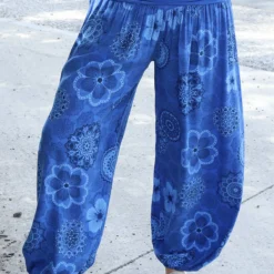 Clovia Floral Print Harem Trousers Cobalt 8 Clovia Floral Print Harem Trousers Cobalt -Kitandkaboodal Store IMG 8187 ee02b179 fee0 44d1 a7ed e329a229d50b