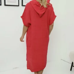 Carlina Hooded Flower Detail Linen Dress Fuchsia 9 Carlina Hooded Flower Detail Linen Dress Fuchsia -Kitandkaboodal Store IMG 8218 e00d4f2c 3c00 43e1 9e87 fbf4ab34f2d3