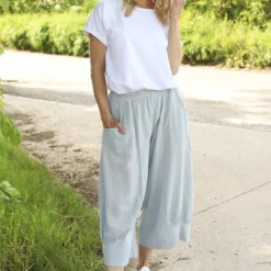 Lorna Cotton Culottes Grey