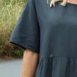 Nova Linen Dress Charcoal -Kitandkaboodal Store IMG 8236 4a9f0d88 2150 435b ac96 845a181494a9