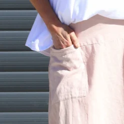 Darana Linen Skirt Pink -Kitandkaboodal Store IMG 8248 1db22fdc e3dd 4a80 a23c cae63b3414aa