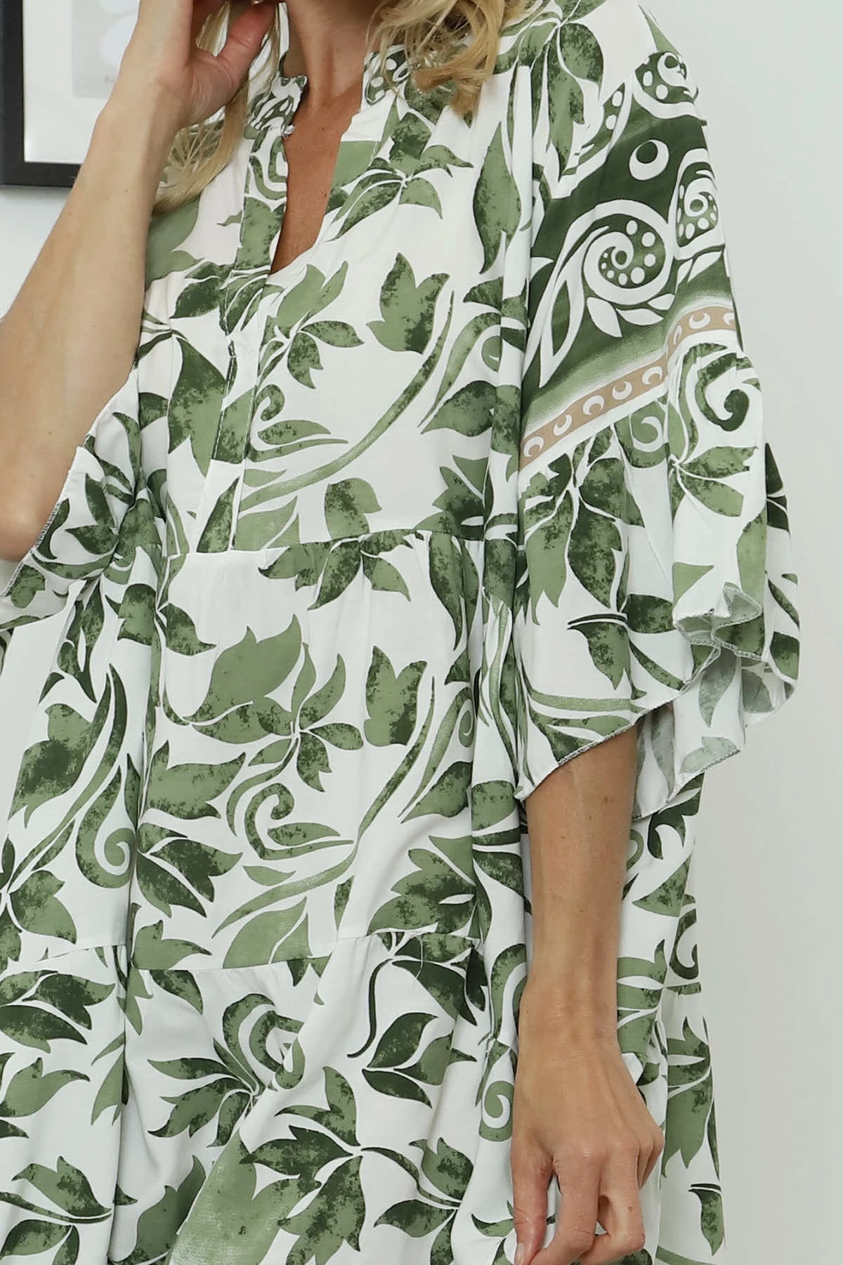 Erasto Print Tunic Khaki 5 Erasto Print Tunic Khaki - Image 3