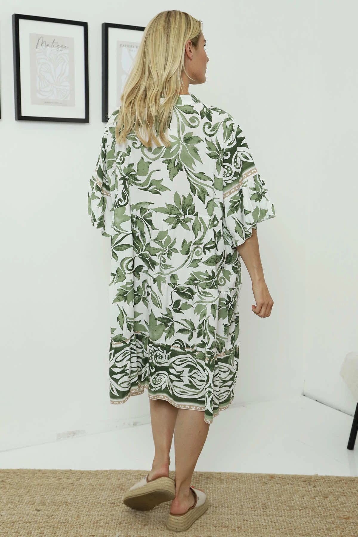 Erasto Print Tunic Khaki 6 Erasto Print Tunic Khaki - Image 4