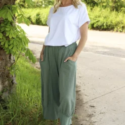 Lorna Cotton Culottes Khaki