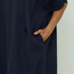 Fiamma V-Neck Linen Dress Navy -Kitandkaboodal Store IMG 8286 6139ff3d 0df4 4110 bf5c c845f78c5047