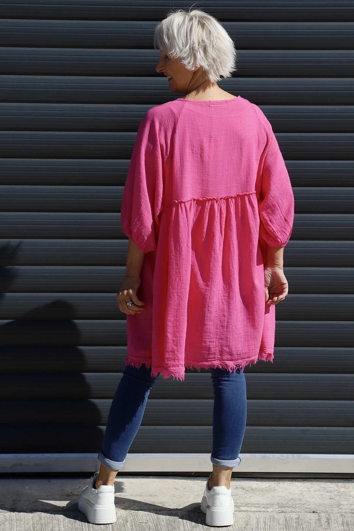 Kadenzia Cotton Tunic Pink 6 Kadenzia Cotton Tunic Pink - Image 4