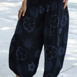 Clovia Floral Print Harem Trousers Black -Kitandkaboodal Store IMG 8308 c7b0c115 7b87 404a 9034 cdacdd1f7392