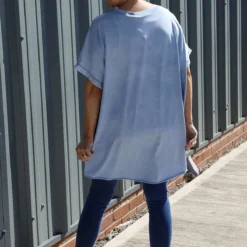 Celina Dipped Hem Washed Cotton Top Blue 9 Celina Dipped Hem Washed Cotton Top Blue -Kitandkaboodal Store IMG 8337 dad52d51 820c 4680 a6a2 ea6afaaa7b78