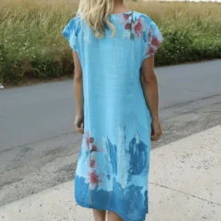 Mabel Floral Cap Sleeve Cotton Dress Kingfisher 9 Mabel Floral Cap Sleeve Cotton Dress Kingfisher -Kitandkaboodal Store IMG 8338 12bdaee0 90b8 4978 8ecf 8194ad30fc2e