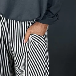 Jacinda Stripe Cotton Trousers Black -Kitandkaboodal Store IMG 8341 be15daac 71fb 4b62 8075 79e4f7622ab4