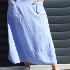 Darana Linen Skirt Powder Blue 8 Darana Linen Skirt Powder Blue -Kitandkaboodal Store IMG 8365 f4c9bbbd ad04 4c30 8043 6100e22896dc