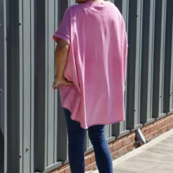 Celina Dipped Hem Washed Cotton Top Fuchsia -Kitandkaboodal Store IMG 8375 3224b9b2 cf6e 4182 be02 36c7396123b6