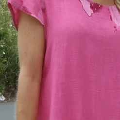 Mabel Floral Cap Sleeve Cotton Dress Fuchsia 8 Mabel Floral Cap Sleeve Cotton Dress Fuchsia -Kitandkaboodal Store IMG 8387 a6d05d84 7e05 464b 94d1 79c9c20a9b86