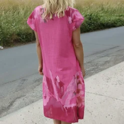 Mabel Floral Cap Sleeve Cotton Dress Fuchsia 9 Mabel Floral Cap Sleeve Cotton Dress Fuchsia -Kitandkaboodal Store IMG 8390 0420f1a0 0d21 4fb1 a8fa 73bc878ec21d