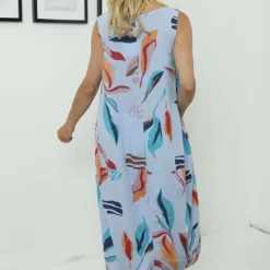 Sandgate Sleeveless Print Cotton Dress Powder Blue 9 Sandgate Sleeveless Print Cotton Dress Powder Blue -Kitandkaboodal Store IMG 8430 ad0a8c3f 3aa5 49b8 b8a3 fab3ac35a300