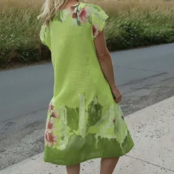 Mabel Floral Cap Sleeve Cotton Dress Lime 9 Mabel Floral Cap Sleeve Cotton Dress Lime -Kitandkaboodal Store IMG 8434 a475cb78 98ec 4020 9d0b 24915d6fc56d