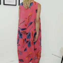 Sandgate Sleeveless Print Cotton Dress Fuchsia 9 Sandgate Sleeveless Print Cotton Dress Fuchsia -Kitandkaboodal Store IMG 8448 c950da84 f32b 4f47 baaf 392293b352ef
