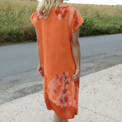 Mabel Floral Cap Sleeve Cotton Dress Orange 9 Mabel Floral Cap Sleeve Cotton Dress Orange -Kitandkaboodal Store IMG 8470 bbe7d44b 99c5 43d6 988e 28713e9719e7