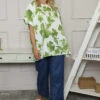 Liliana Floral Top Olive