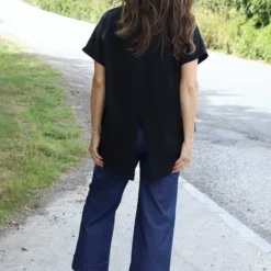 Amara Dipped Hem Cotton Top Black -Kitandkaboodal Store IMG 8475 c036dcd0 2ade 46c3 a573 3d9ca5ba7e16