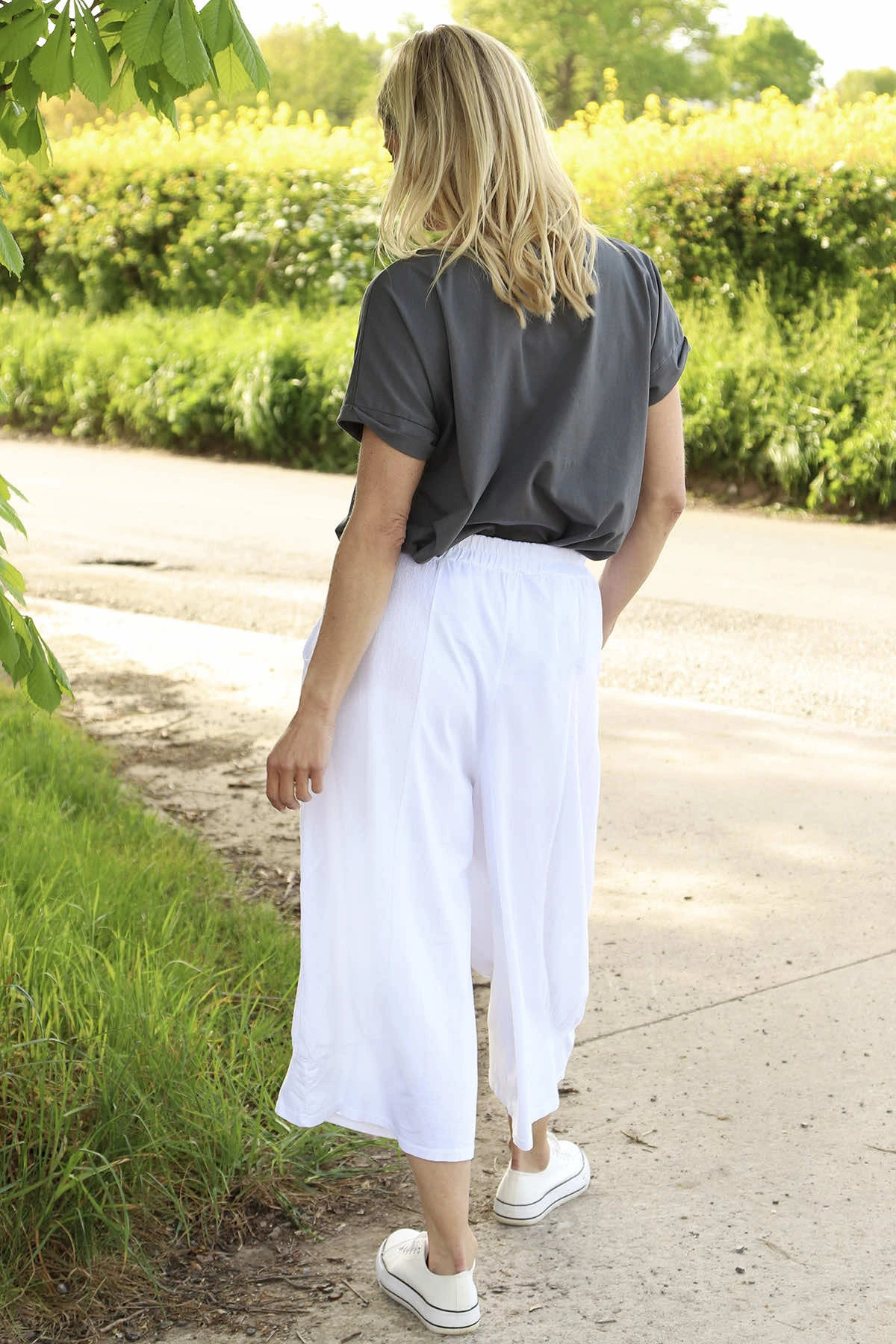 Lorna Cotton Culottes White 6 Lorna Cotton Culottes White - Image 4