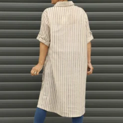 Beadnell Stripe Linen Tunic Stone 9 Beadnell Stripe Linen Tunic Stone -Kitandkaboodal Store IMG 8505 74073046 3417 40df 81f8 5b168c8d42df