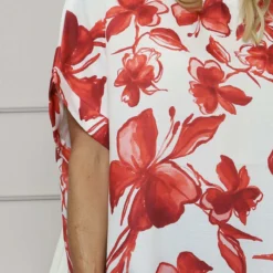 Liliana Floral Top Red -Kitandkaboodal Store IMG 8513 30807673 2bb5 46f8 b6a1 598b8d2a19a1