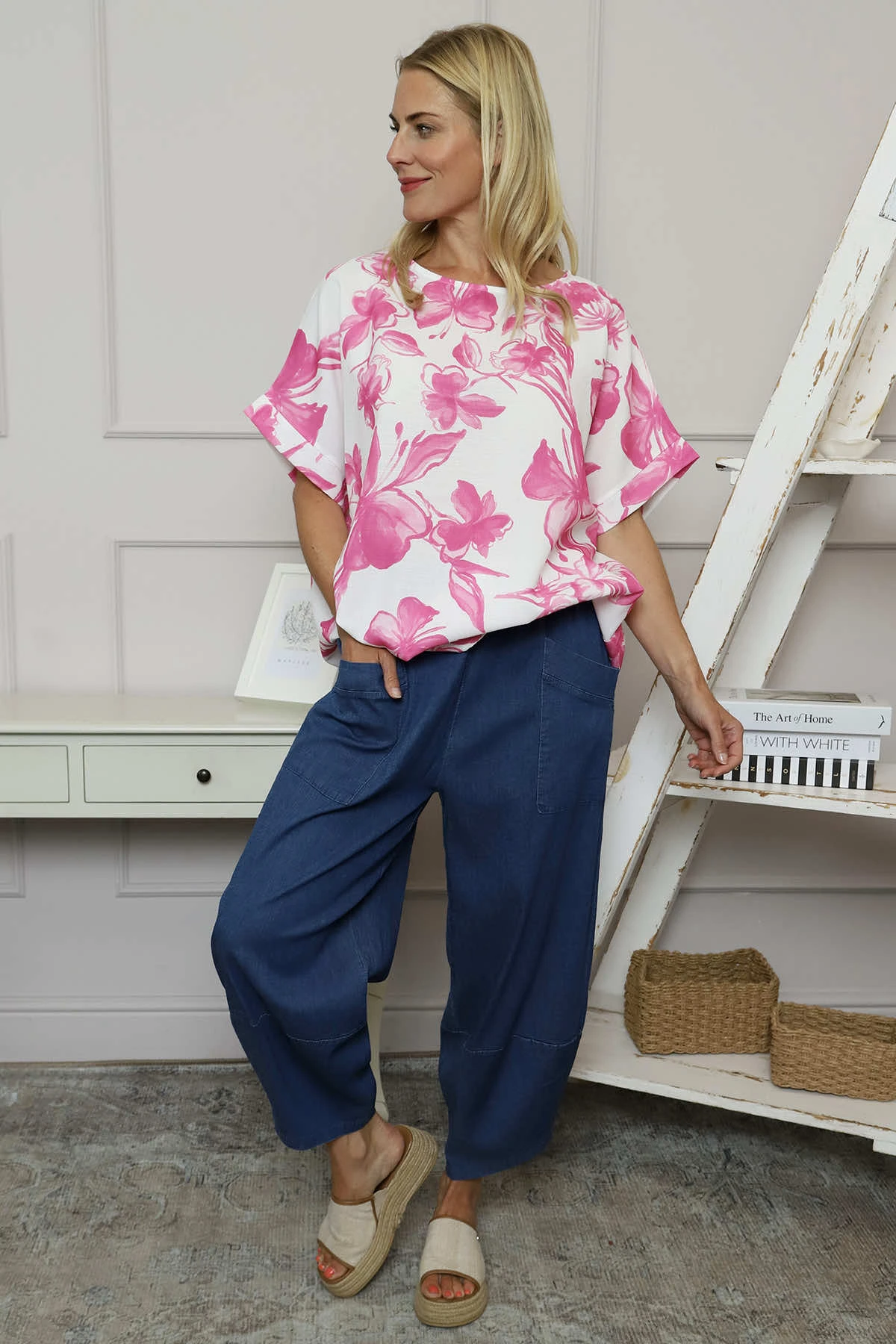 Primrose Lightweight Denim Trousers Mid Denim 4 Primrose Lightweight Denim Trousers Mid Denim - Image 2