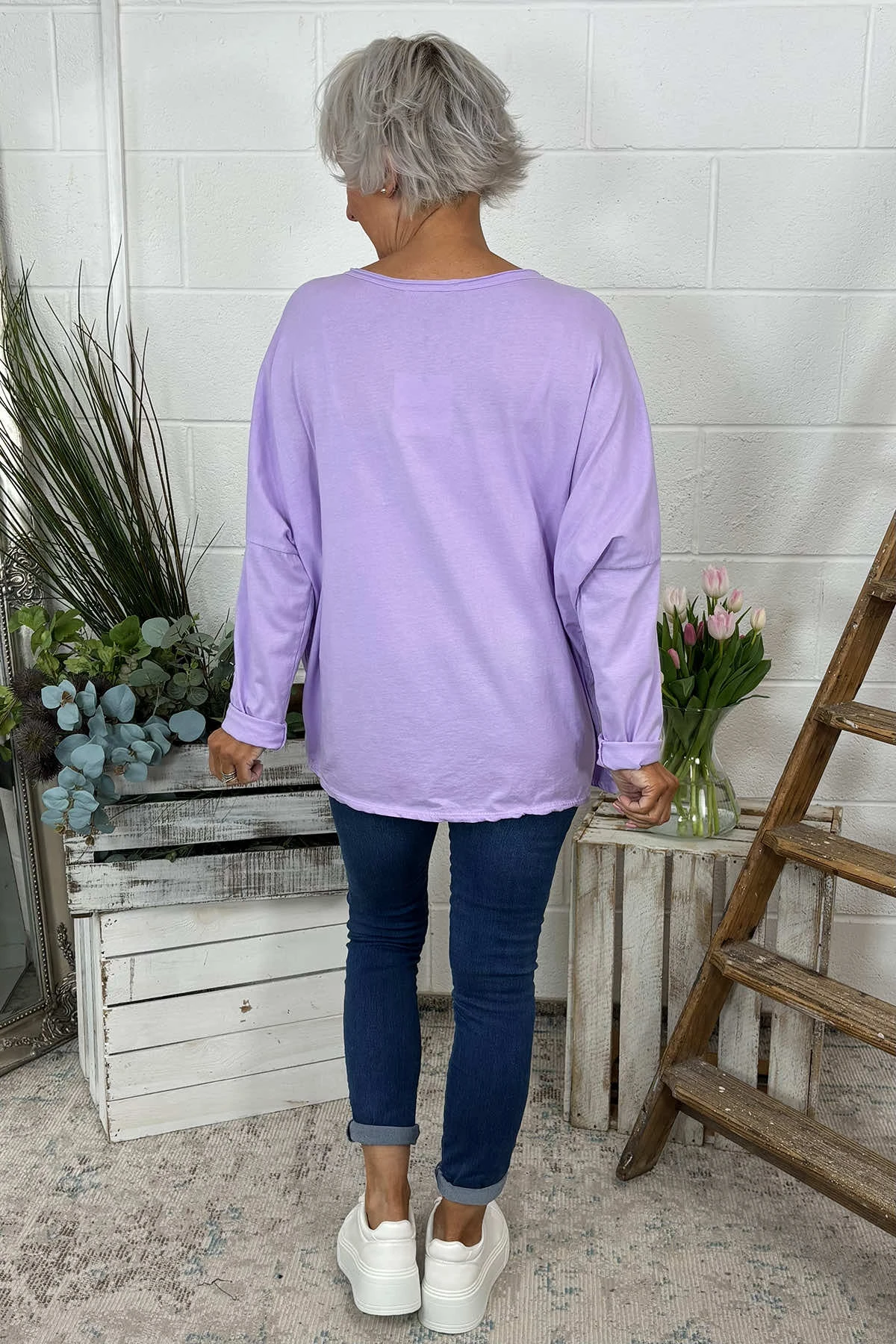 Briony Heart Cotton Top Lilac 6 Briony Heart Cotton Top Lilac - Image 4