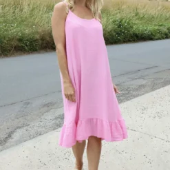 Rosaria Strap Crinkle Cotton Dress Pink -Kitandkaboodal Store IMG 8608 6f78589e 95bd 48e2 86ad 4d415c7edbd1