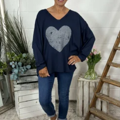Briony Heart Cotton Top Navy -Kitandkaboodal Store IMG 8614 145345bc 18de 4b4a 8dee e712fdca1b7c