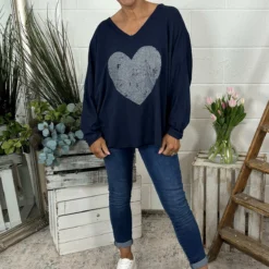 Briony Heart Cotton Top Navy -Kitandkaboodal Store IMG 8617 161b5612 f1d1 442d b86d 5d85f9ba4d34