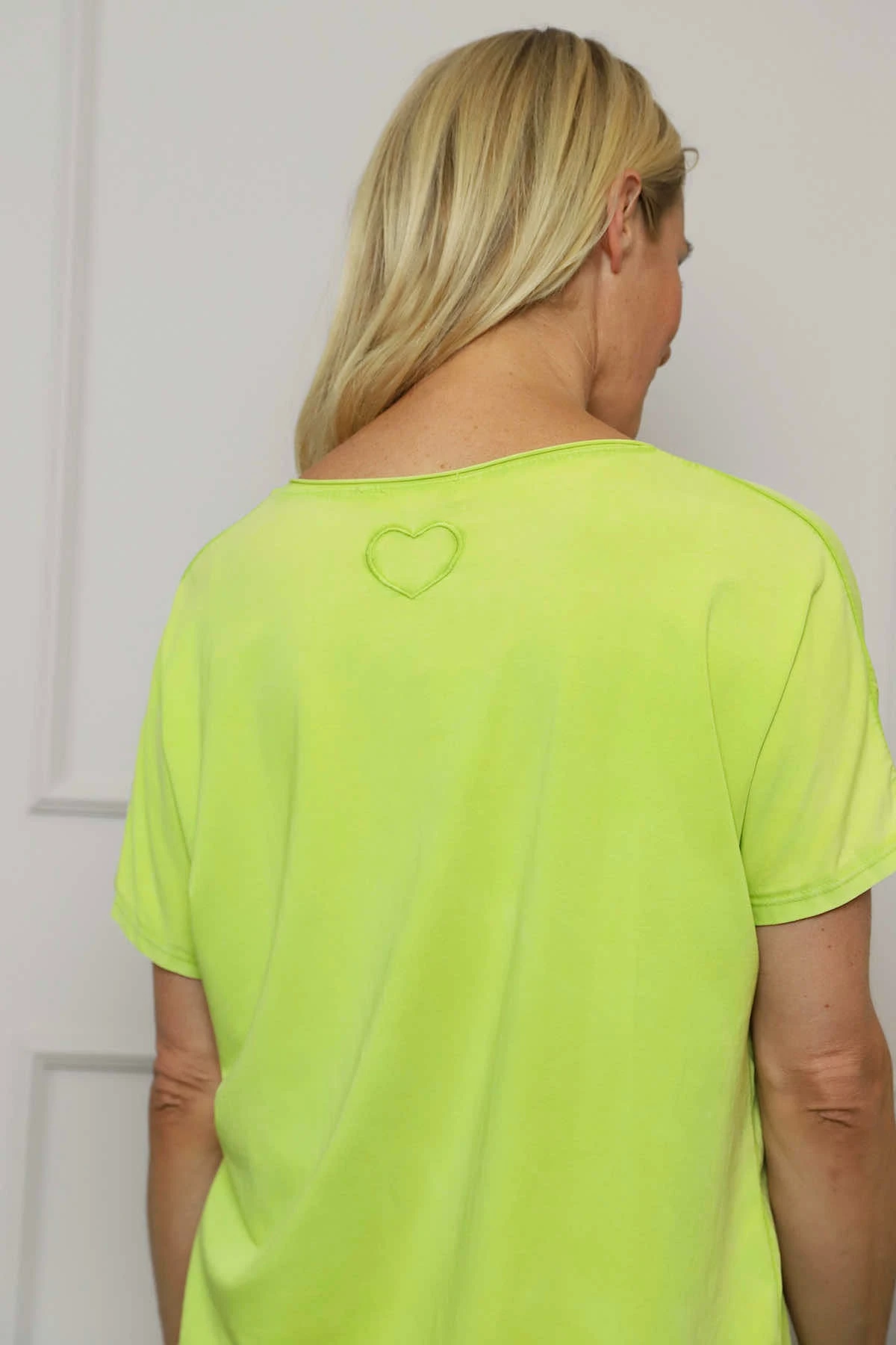 Alisha Heart Back Cotton Top Lime 4 Alisha Heart Back Cotton Top Lime - Image 2