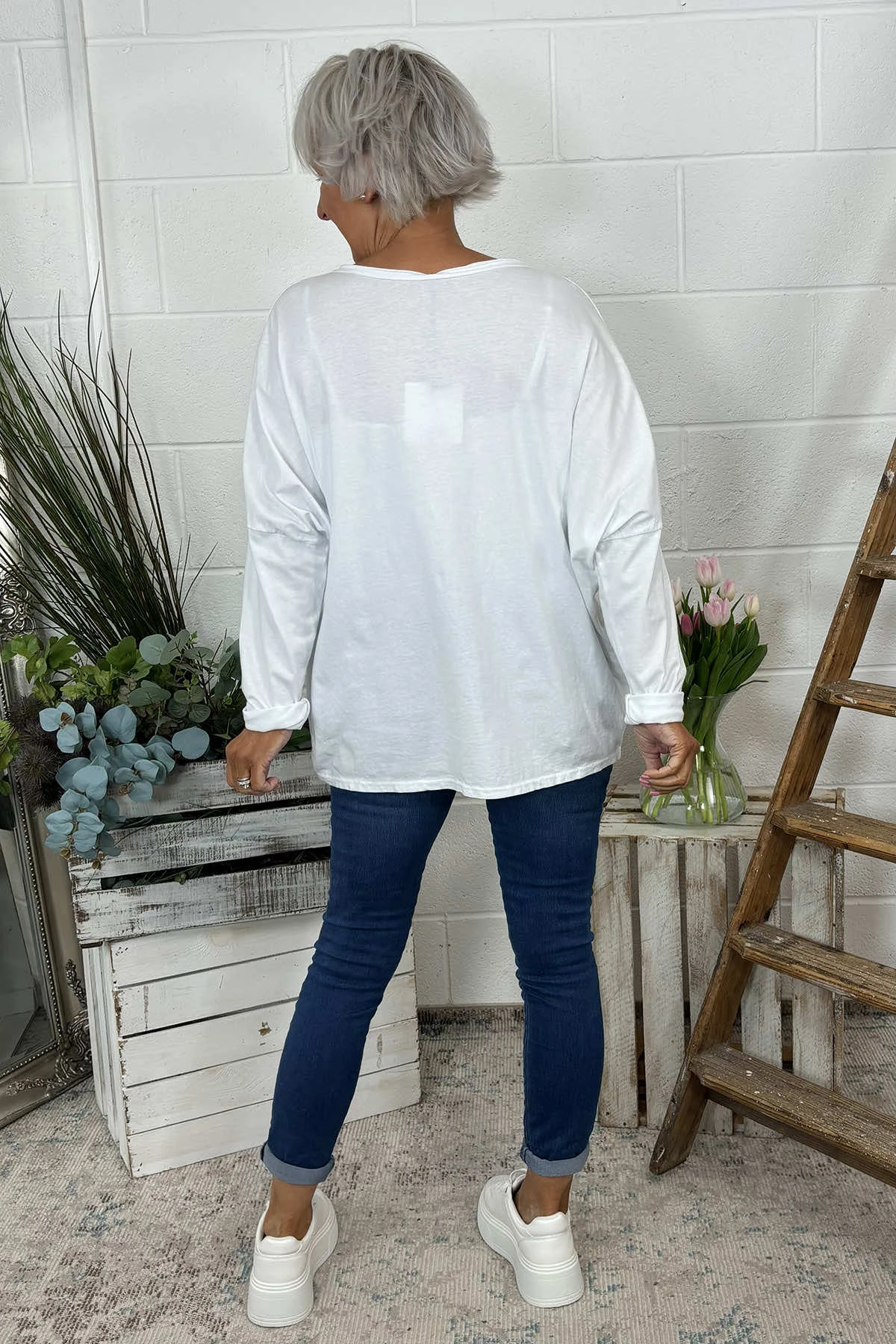 Briony Heart Cotton Top White 6 Briony Heart Cotton Top White - Image 4