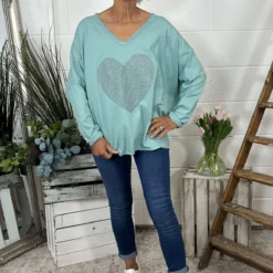 Briony Heart Cotton Top Mint -Kitandkaboodal Store IMG 8655 d927e776 d1ce 4fe9 9230 392839b17f6a